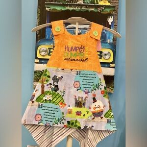 Handmade Humpty Dumpty/Mother Goose Size 12 mth Reversible Dress